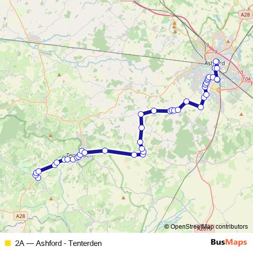 2A bus Line Map