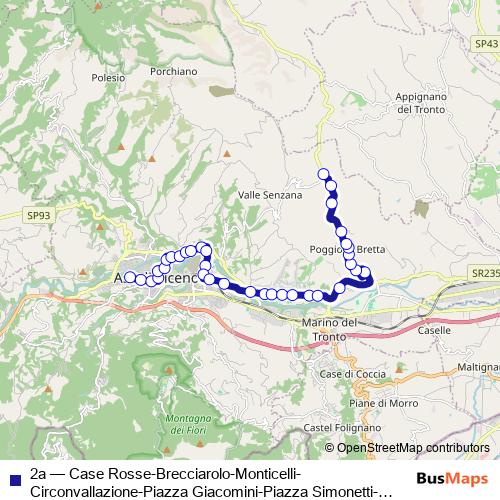 2a bus Line Map