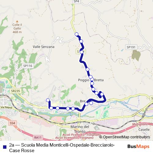 2a bus Line Map