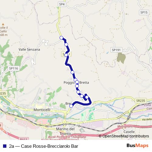 2a bus Line Map