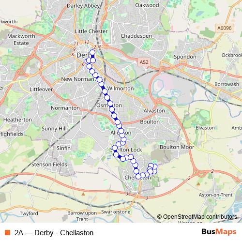 2A bus Line Map
