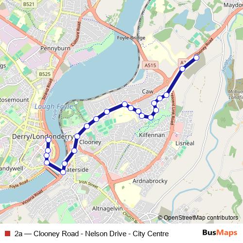 2a bus Line Map