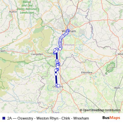 2A bus Line Map