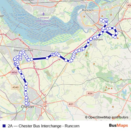 2A bus Line Map