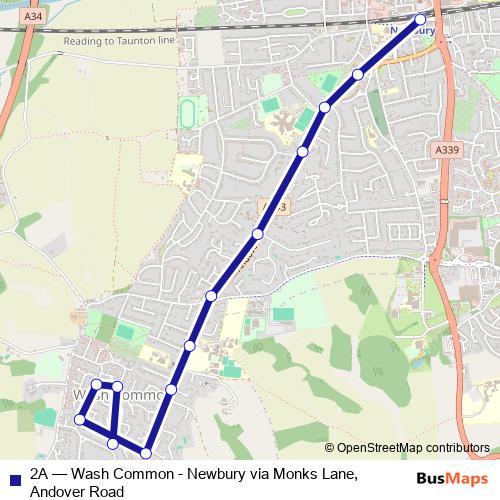 2A bus Line Map