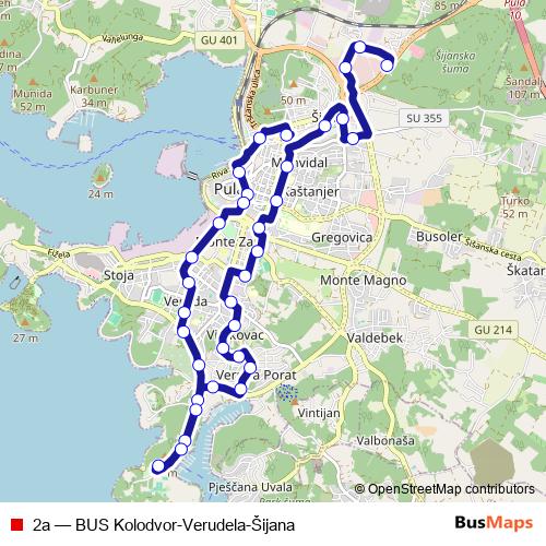 2a bus Line Map