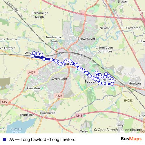 2A bus Line Map