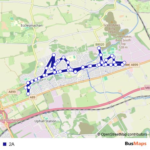 2A bus Line Map