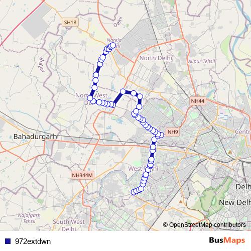 972extdwn bus Line Map