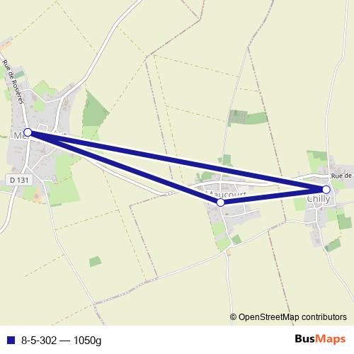 8-5-302 bus Line Map