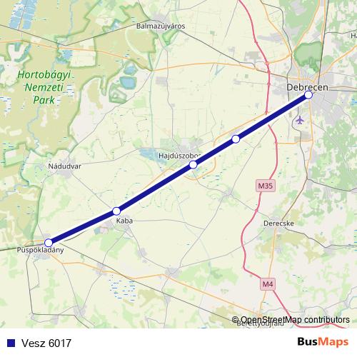Vesz 6017 rail Line Map