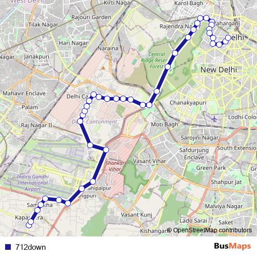 712down bus Line Map