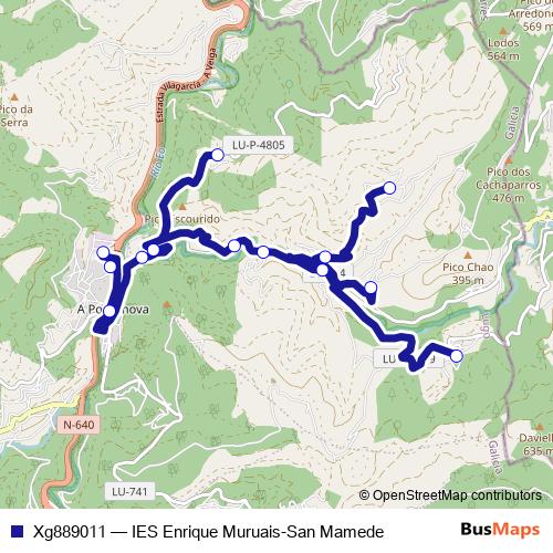Xg889011 bus Line Map
