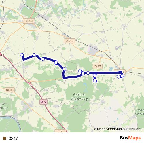 3247 bus Line Map