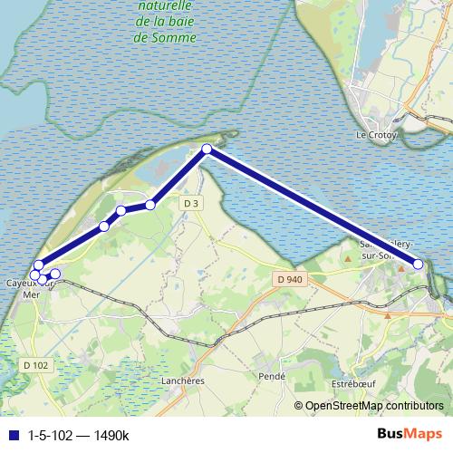 1-5-102 bus Line Map