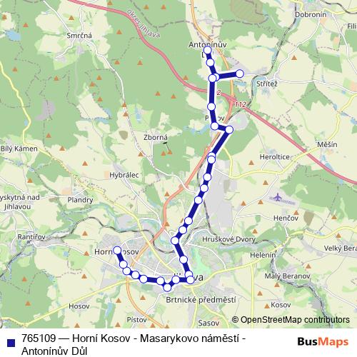 765109 trolleybus Line Map