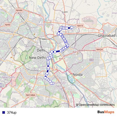 374up bus Line Map