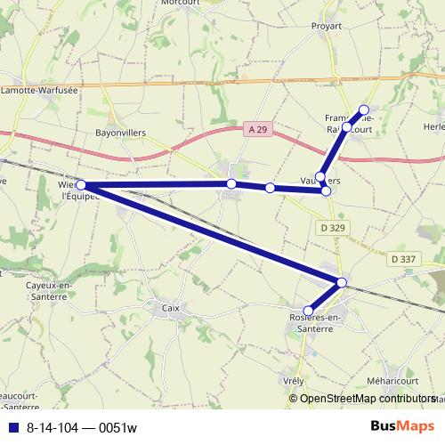 8-14-104 bus Line Map