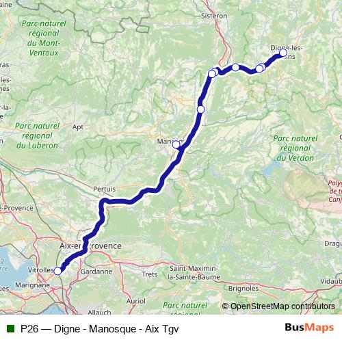 P26 bus Line Map
