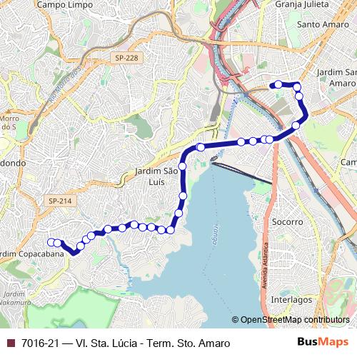 7016-21 bus Line Map