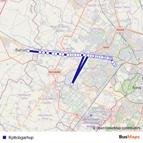 Kpttobgarhup bus Line Map