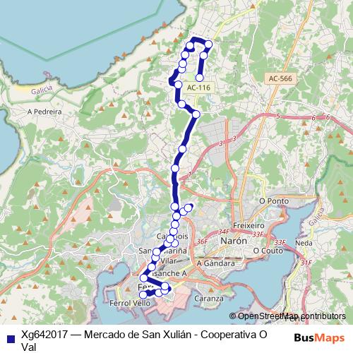 Xg642017 bus Line Map