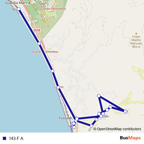 143 F A bus Line Map