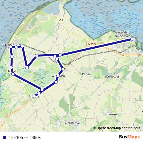 1-5-105 bus Line Map