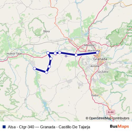 Alsa - Ctgr-340 bus Line Map