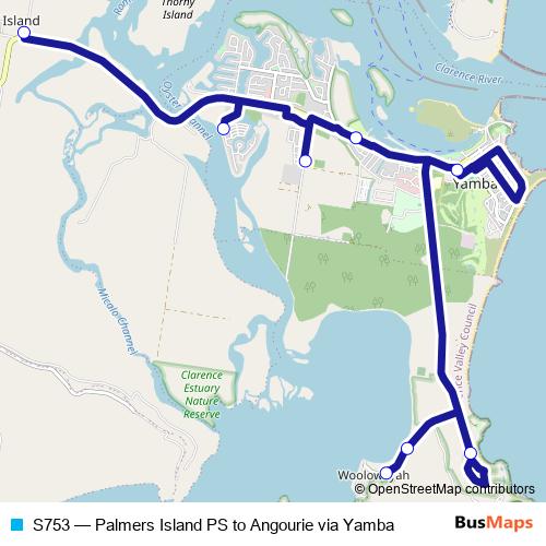 S753 bus Line Map