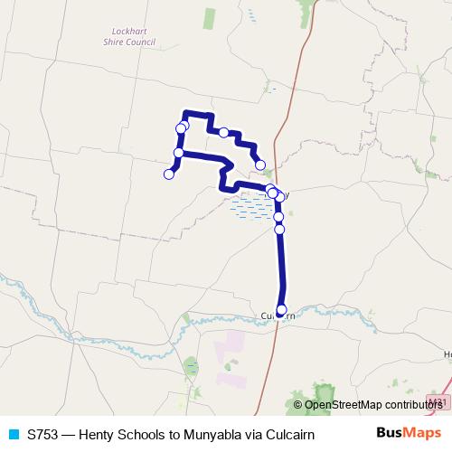 S753 bus Line Map