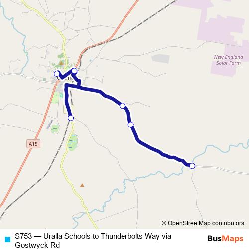S753 bus Line Map