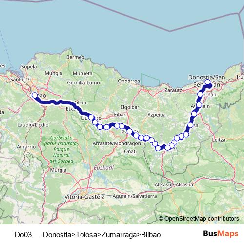 Do03 bus Line Map