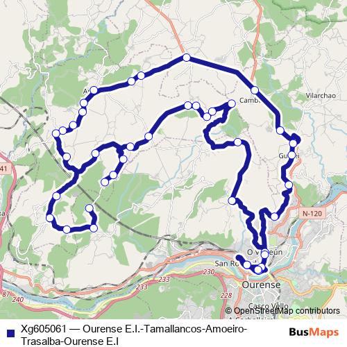 Xg605061 bus Line Map