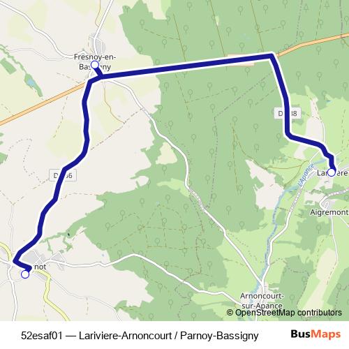 52esaf01 bus Line Map