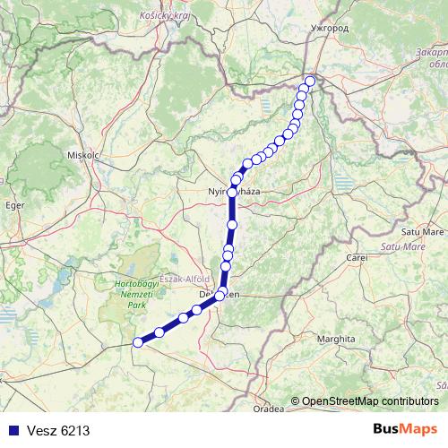 Vesz 6213 rail Line Map
