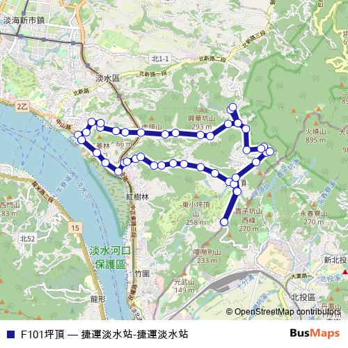 F101坪頂 bus Line Map