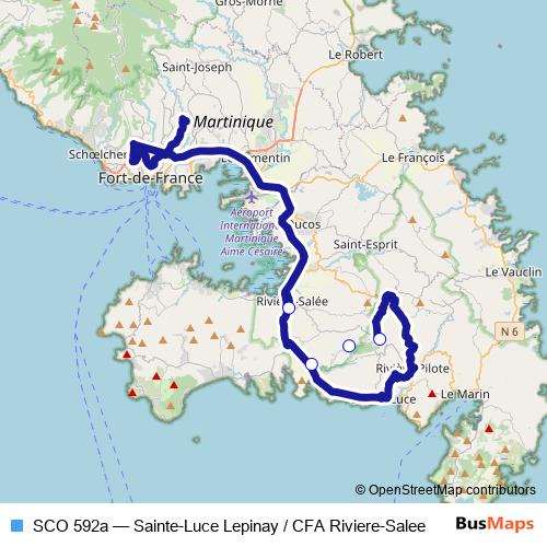 SCO 592a bus Line Map