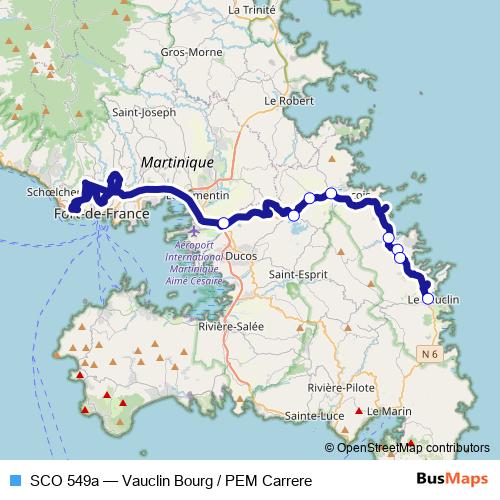 SCO 549a bus Line Map