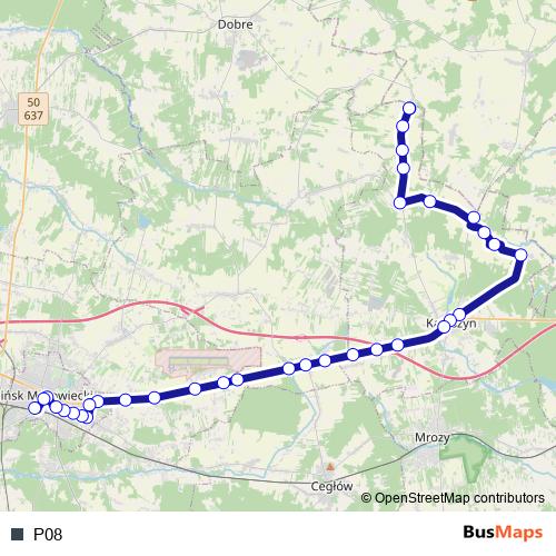P08 bus Line Map