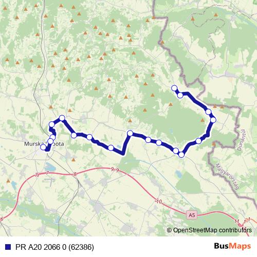 PR A20 2066 0 (62386) bus Line Map