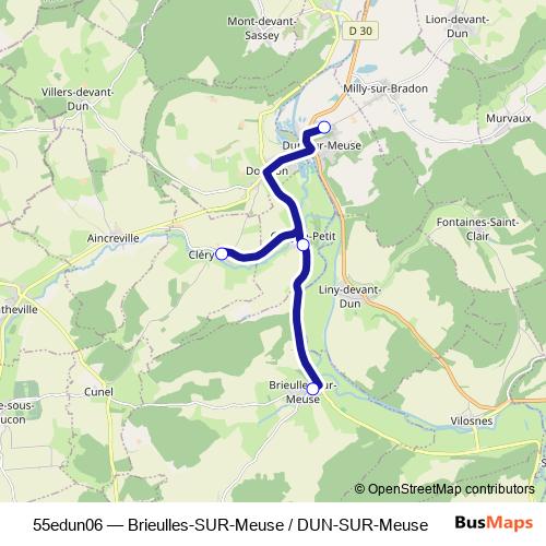 55edun06 bus Line Map