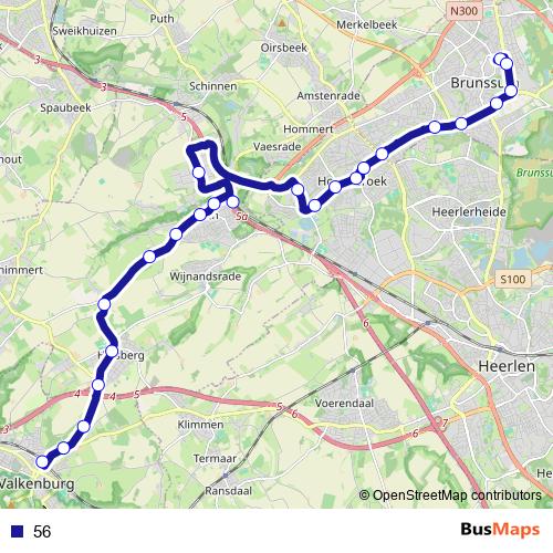 56 bus Line Map