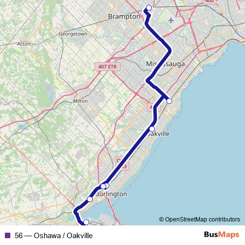 56 bus Line Map