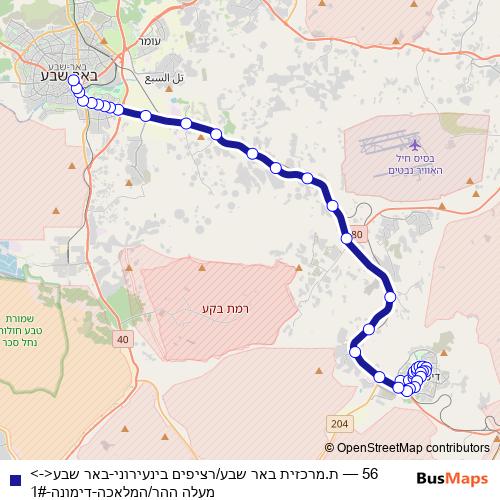 56 bus Line Map