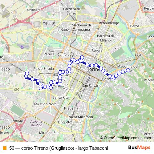 56 bus Line Map