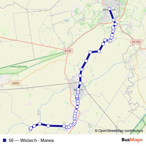 56 bus Line Map