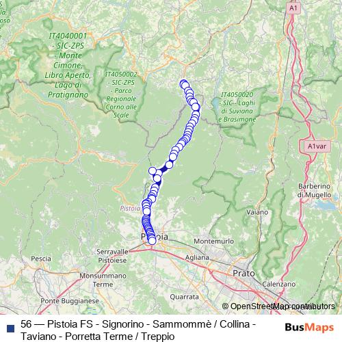 56 bus Line Map