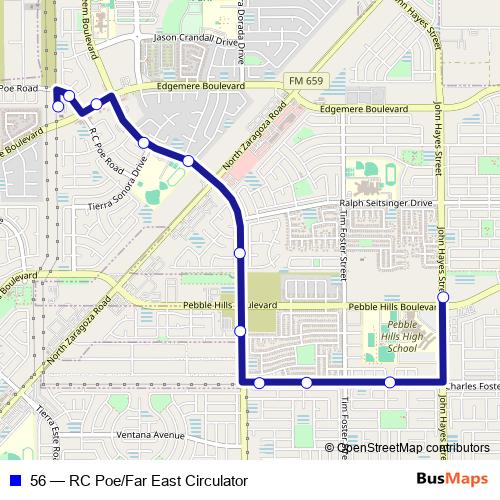 56 bus Line Map