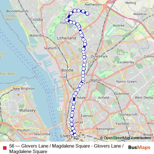 56 bus Line Map